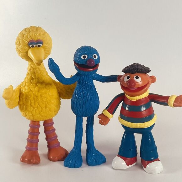 Applause Sesame Street Big Bird Grover Ernie Rodeo Bendable PVC VTG 1992 Henson - Picture 1 of 10